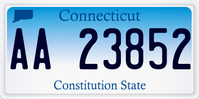 CT license plate AA23852