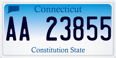 CT license plate AA23855