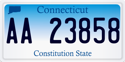 CT license plate AA23858