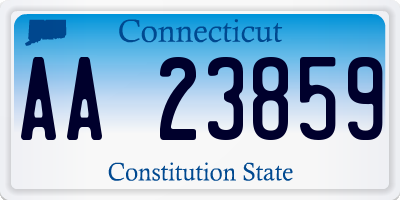 CT license plate AA23859