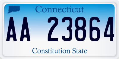 CT license plate AA23864