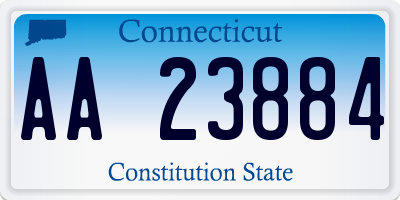 CT license plate AA23884