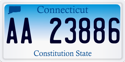 CT license plate AA23886