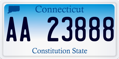 CT license plate AA23888