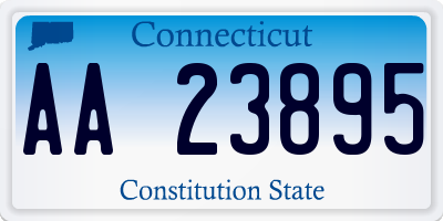 CT license plate AA23895