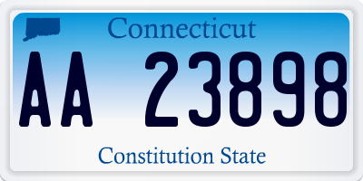 CT license plate AA23898