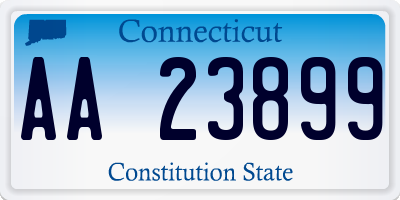 CT license plate AA23899