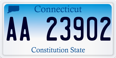 CT license plate AA23902