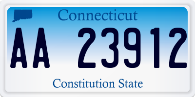 CT license plate AA23912