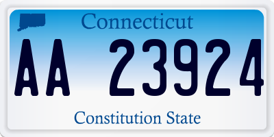 CT license plate AA23924