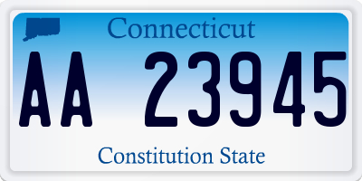 CT license plate AA23945