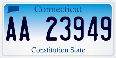 CT license plate AA23949