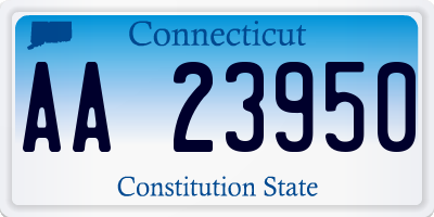 CT license plate AA23950