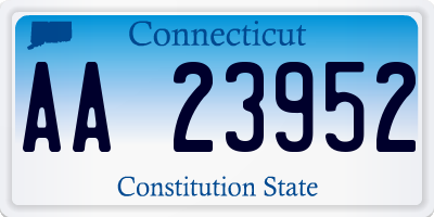 CT license plate AA23952