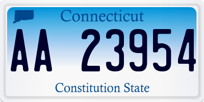 CT license plate AA23954