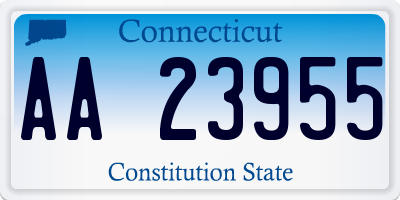 CT license plate AA23955