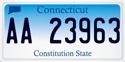 CT license plate AA23963