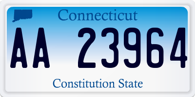 CT license plate AA23964