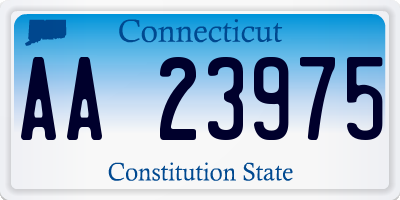 CT license plate AA23975