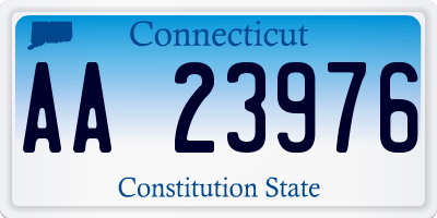 CT license plate AA23976