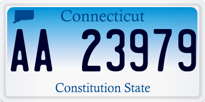 CT license plate AA23979