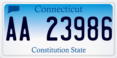 CT license plate AA23986