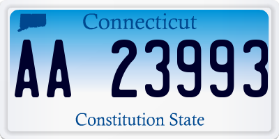 CT license plate AA23993