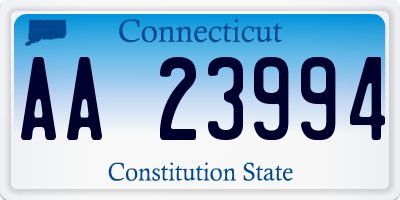 CT license plate AA23994