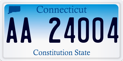 CT license plate AA24004