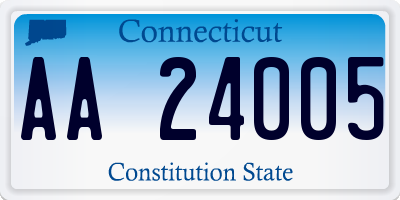 CT license plate AA24005