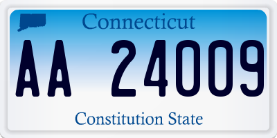 CT license plate AA24009