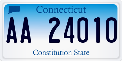 CT license plate AA24010