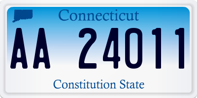 CT license plate AA24011