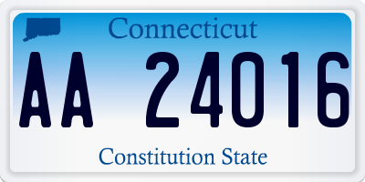 CT license plate AA24016