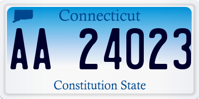 CT license plate AA24023