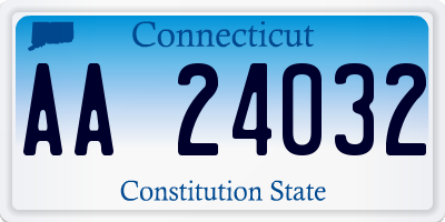 CT license plate AA24032