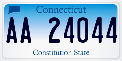 CT license plate AA24044