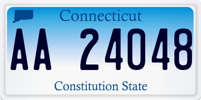 CT license plate AA24048