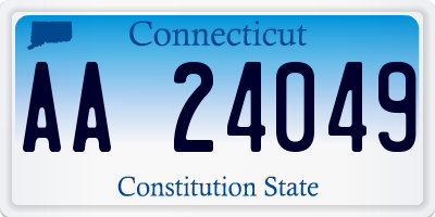 CT license plate AA24049