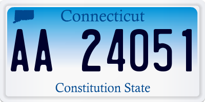 CT license plate AA24051