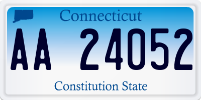 CT license plate AA24052