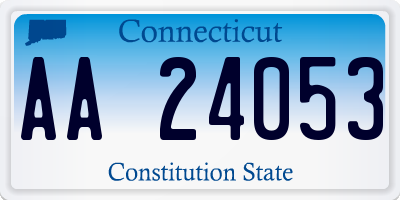 CT license plate AA24053