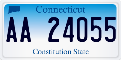 CT license plate AA24055