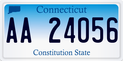 CT license plate AA24056