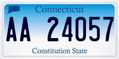 CT license plate AA24057