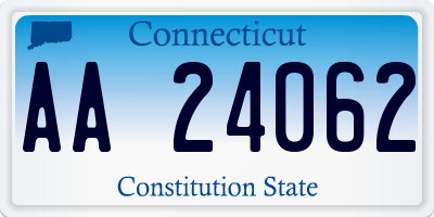 CT license plate AA24062