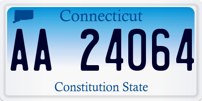 CT license plate AA24064