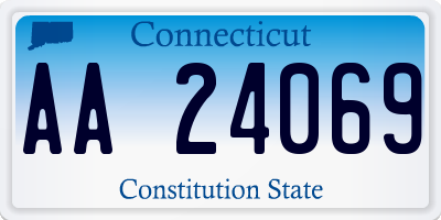 CT license plate AA24069