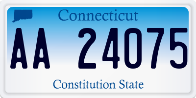 CT license plate AA24075