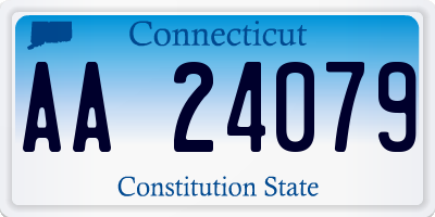 CT license plate AA24079